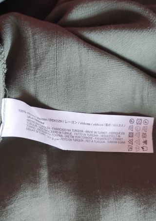 Vestido satinado verde oliva Zara nuevo