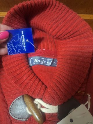 Jersey hombre rayas rojo, azul y blanco