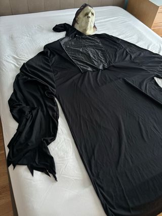 Máscara Halloween Beige y Negra con túnica XL 