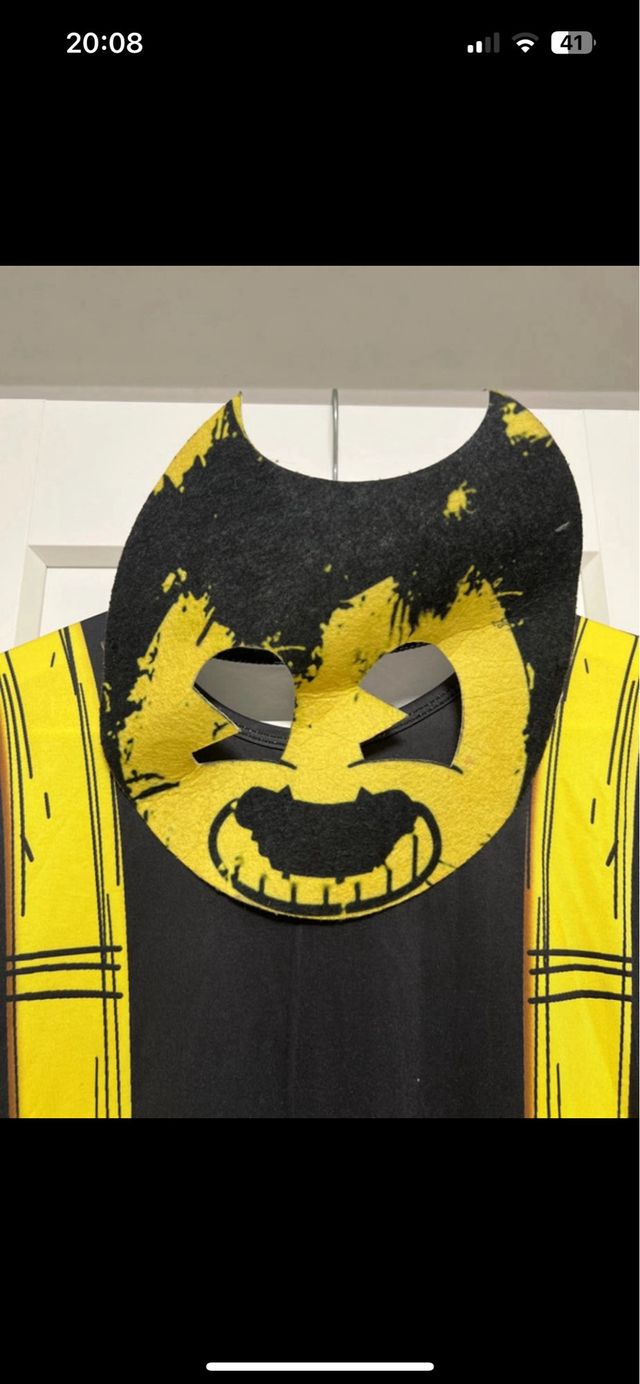 Disfraz Bendy in the ink machine Negro y Amarillo