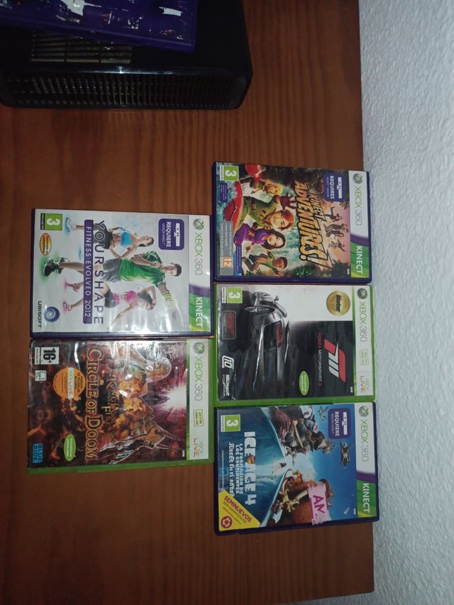 Xbox 360 con Mando, Kinect y Juegos