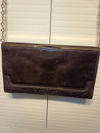 Pochette vintage anni 70 marrone