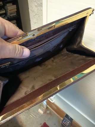 Pochette vintage anni 70 marrone