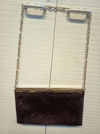Pochette vintage anni 70 marrone