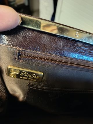 Pochette vintage anni 70 marrone