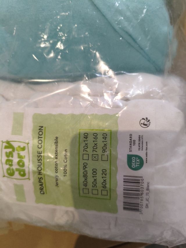 Juego 3 sábanas cuna Easy Dort Algodón