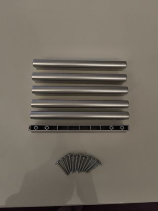 6 Tiradores Plástico Gris