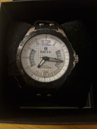 Reloj Racer Negro y Plateado