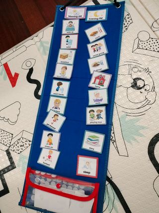 Tablero de rutinas infantil