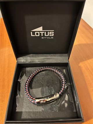 Pulsera Lotus Hombre Negra y Plateada