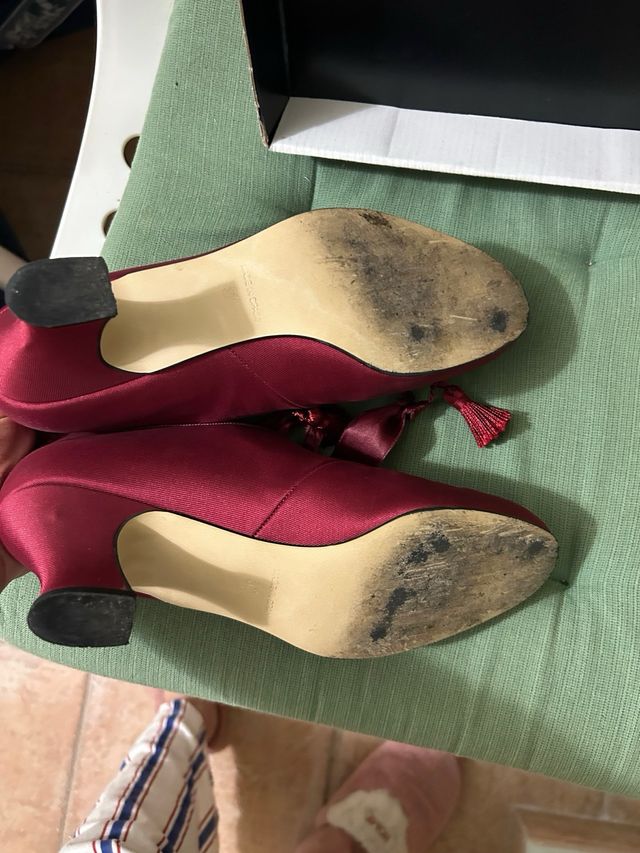 Zapatos de fallera Sole Piel talla 37 vino