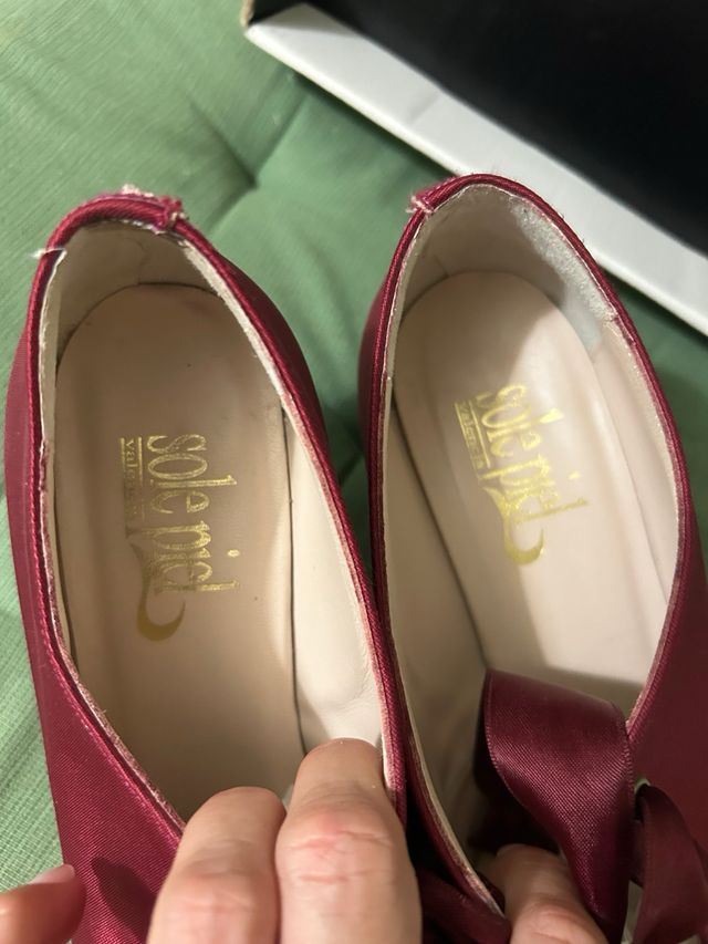Zapatos de fallera Sole Piel talla 37 vino