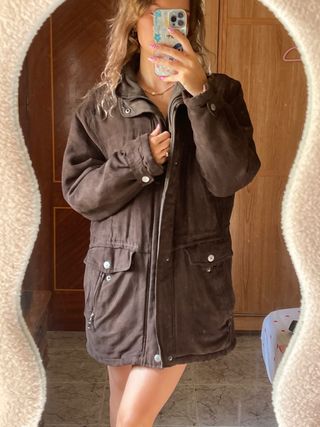 Parka C&A Marrón Forro Acolchado Vintage