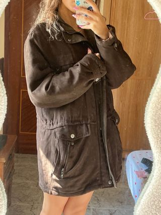 Parka C&A Marrón Forro Acolchado Vintage