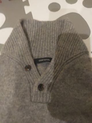 Jersey lana Cortefiel gris talla XS