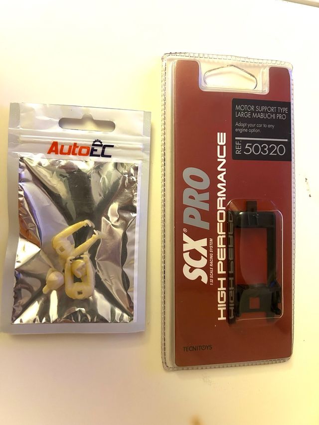 Scalextric Figuras de piloto y soporte de motor