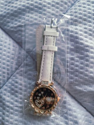 Reloj de Mujer Dorado y Blanco