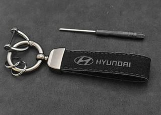 Llavero Hyundai Alcantara Tacto Piel Cuero Regalo 