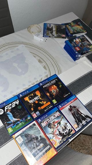 Consola PS4 Slim + 2 Mandos (Negro y Azul) 1 tera 