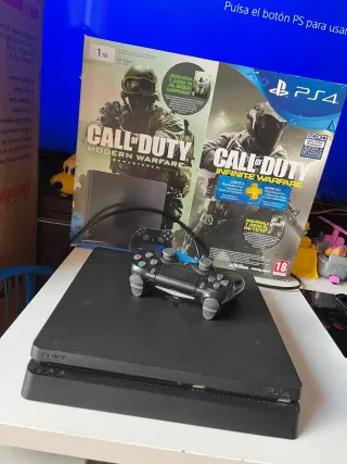 Consola PS4 Slim + 1Mandos (Negro  1 tera 