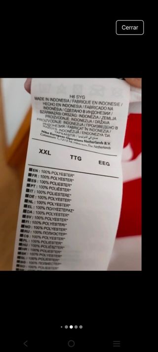 Camiseta Nike Atlético de Madrid Talla XXL 16/17