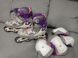 Patines en línea infantiles Oxelo morados