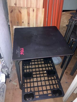 Mesa negra exterior 8 unidades