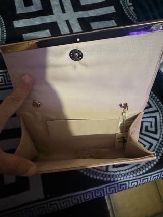 Bolso de fiesta dorado y rosa