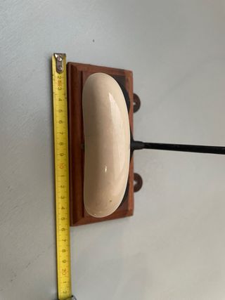 Perchero rústico vintage madera y cerámica