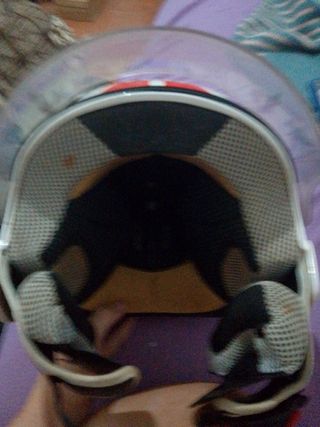 Casco de moto SHIRO blanco con visera