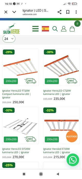 Luz LED para cultivo interior