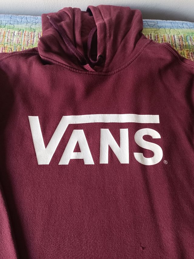 Felpa Vans con cappuccio rossa