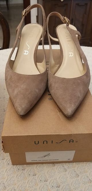 Unisa Scarpe Donna Beige/Marrone Slingback Tacco