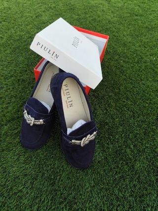 Zapatos de ceremonia para niños azul marino ,N. 36