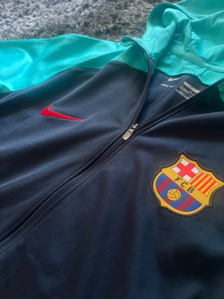 Sudadera Chándal Barcelona Nike Azul/Verde