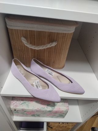 Manoletinas lila miss elastic talla 40