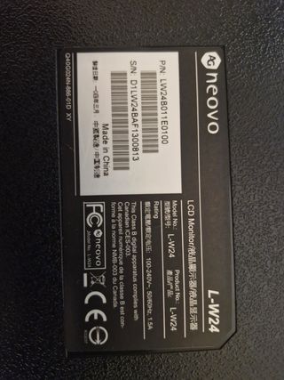 Pantalla de ordenador Neovo Negra