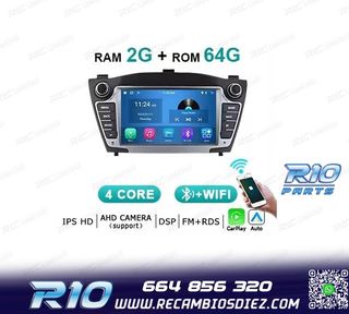 RADIO GPS ANDROID 14 PARA HYUNDAI IX35 09-15 64GB