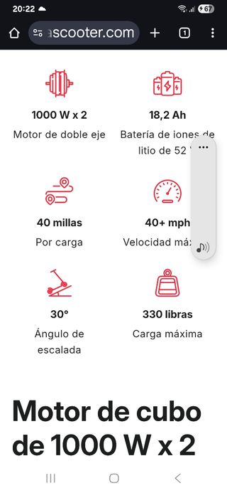 Patinete Eléctrico Varla Eagle One Mejorado