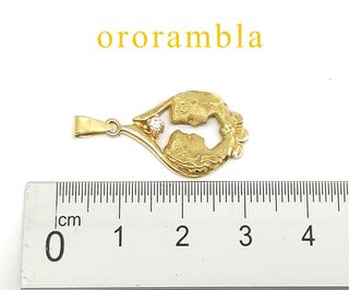 Colgante Oro 18k Pareja Enamorados 