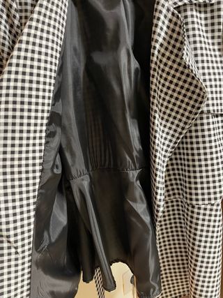 Chaqueta cuadros blanco y negro