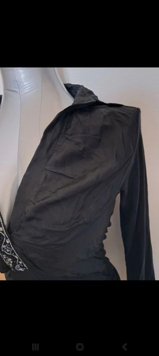 Camicia/maglia simil raso nera