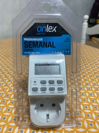 Enchufe Programador Semanal Digital Onlex