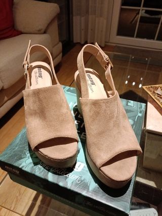 Sandalias MTNG ante marrón talla 40