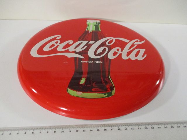 NO ENVÍO - CHAPA DE METAL 30 cm ORIGINAL Coca-Cola