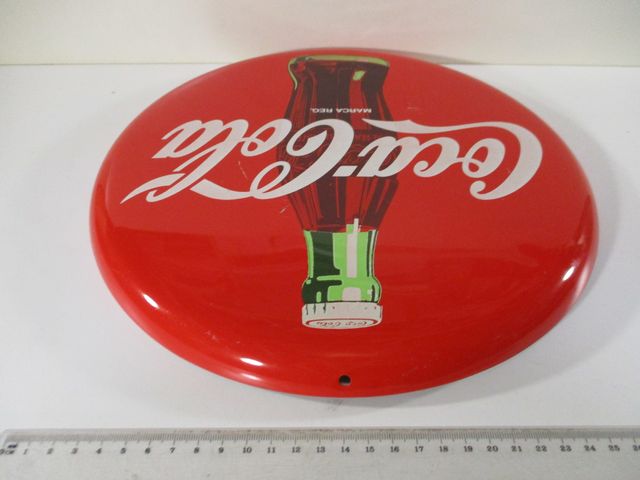 NO ENVÍO - CHAPA DE METAL 30 cm ORIGINAL Coca-Cola