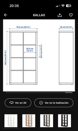 Estanteria ikea kallax 4x2