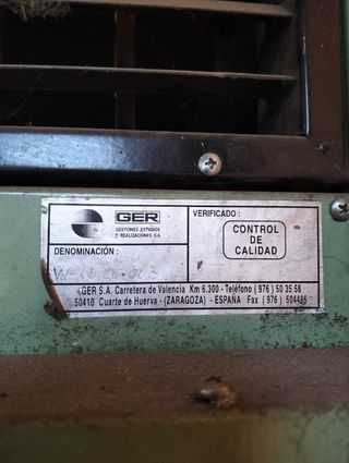 Generador de aire caliente.
Calefacción industrial