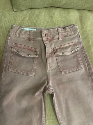 Pantalón vaquero rosa de Mango talla 11/12 de niña