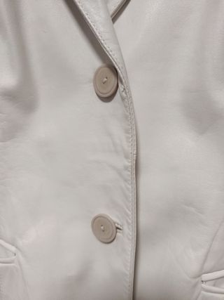 Chaqueta de piel blanca Talla M